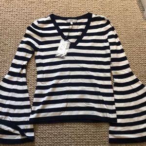 Blue and a White Stripped Milly Long Sleeves